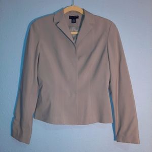 Ann Taylor Stretch Sleek Slate Lt. Grey Blazer Size 2